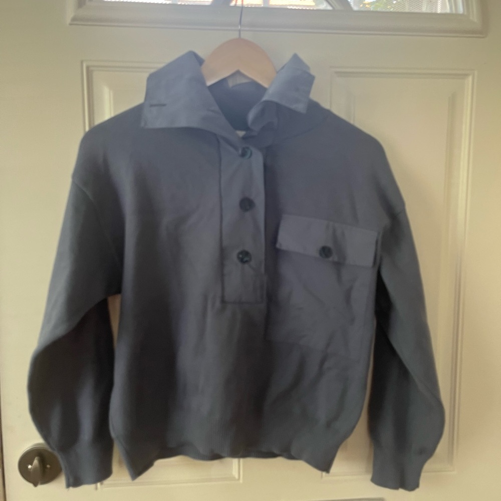 Mango button pullover sweater xs